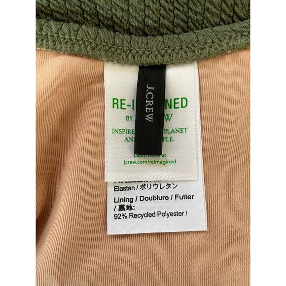 J. Crew Swim Bikini Swimsuit Textured Plunge Triangle Swimwear - Picture 11 of 12